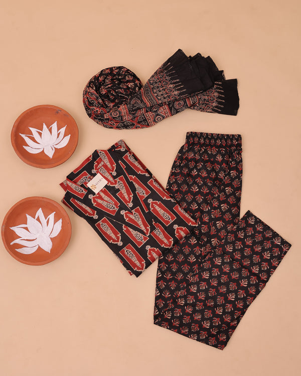 COTTON CASUAL BLACK SET