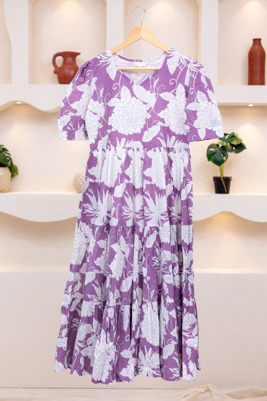 MAUVE FLORAL DRESS