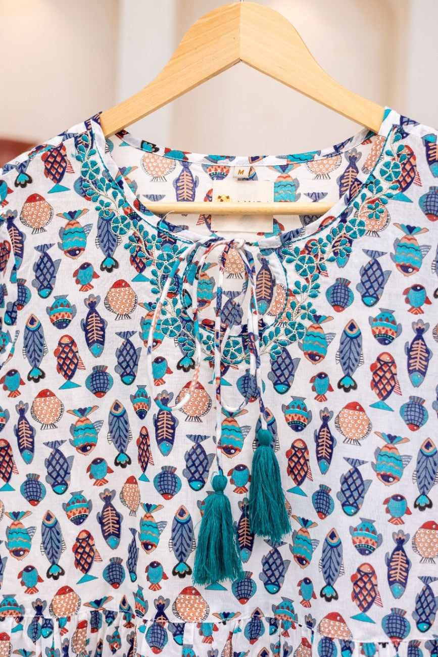 FISH PRINT DRESS