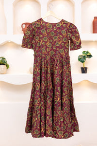 MAROON FLORAL DRESS