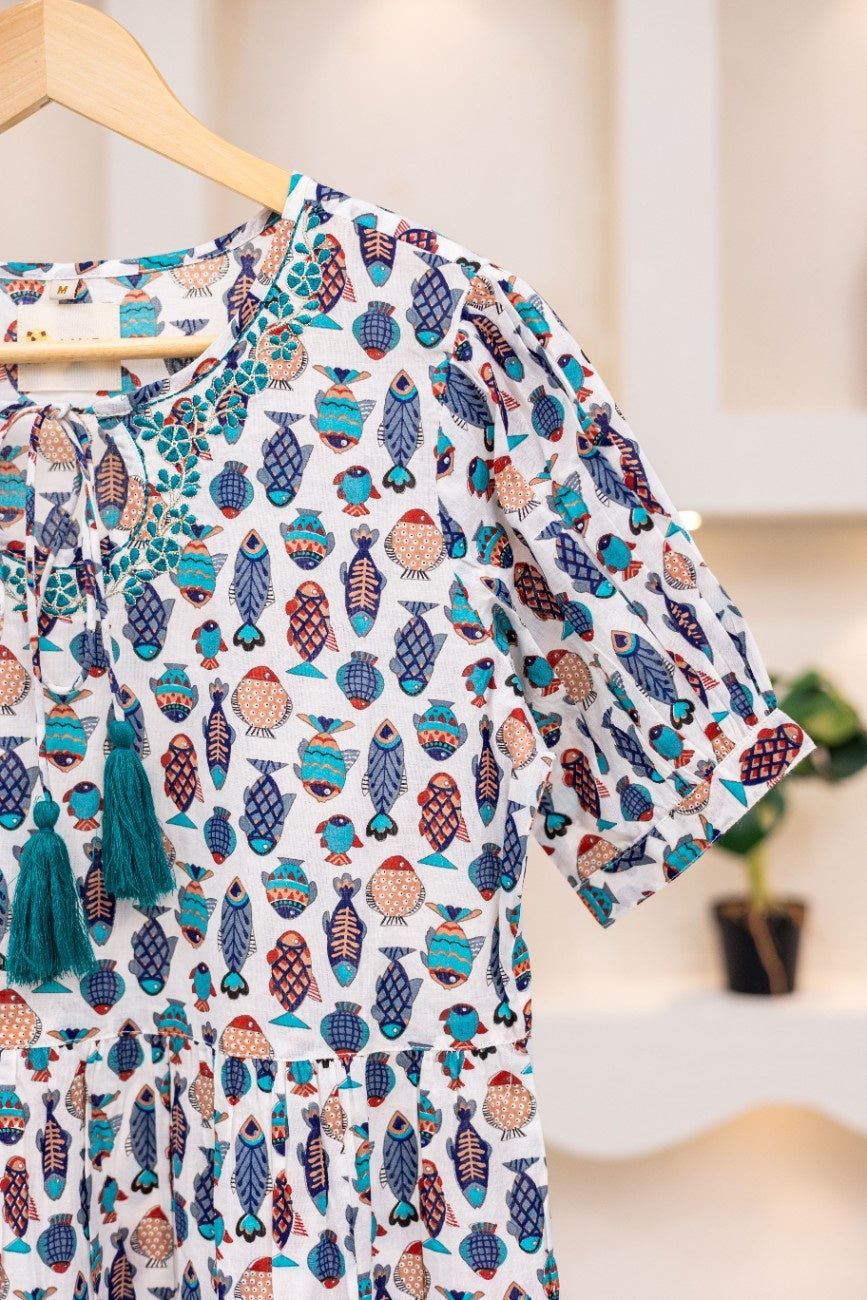 FISH PRINT DRESS