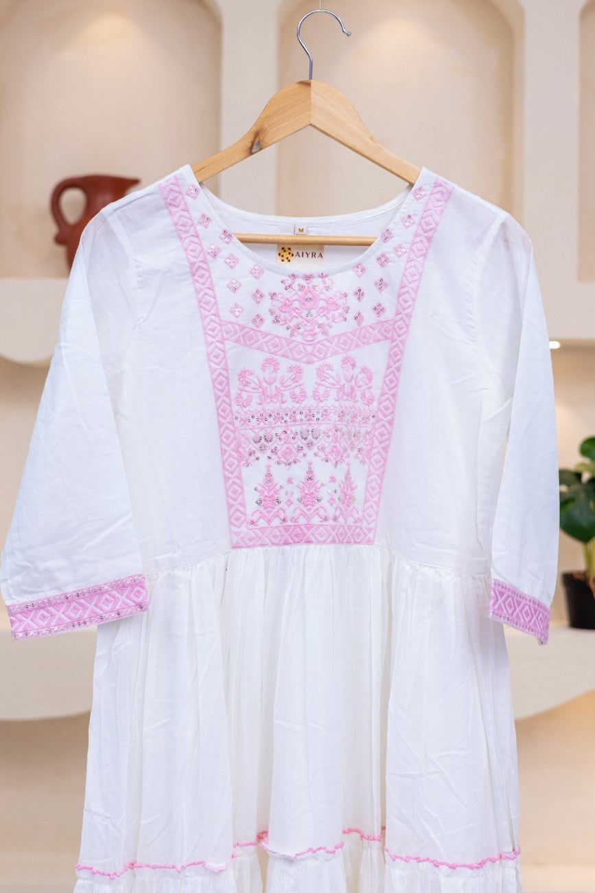 FAIRY PINK MUL COTTON DRESS