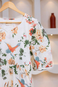 PEARL WHITE FLORAL DRESS