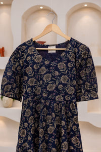 DEEP BLU FLORAL DRESS