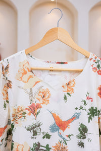 PEARL WHITE FLORAL DRESS