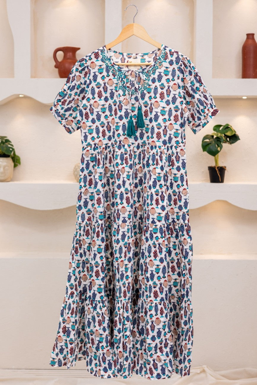 FISH PRINT DRESS