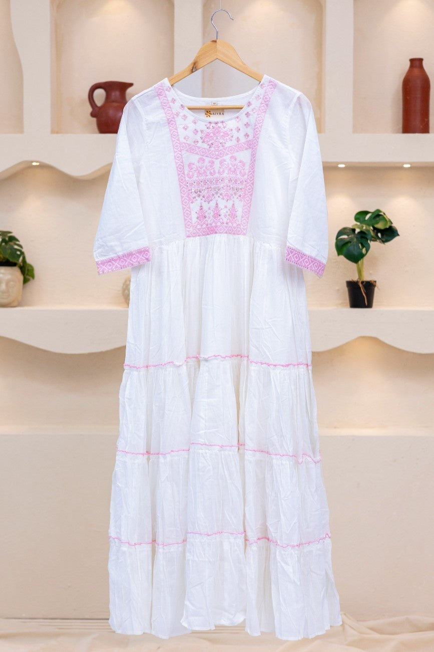 FAIRY PINK MUL COTTON DRESS