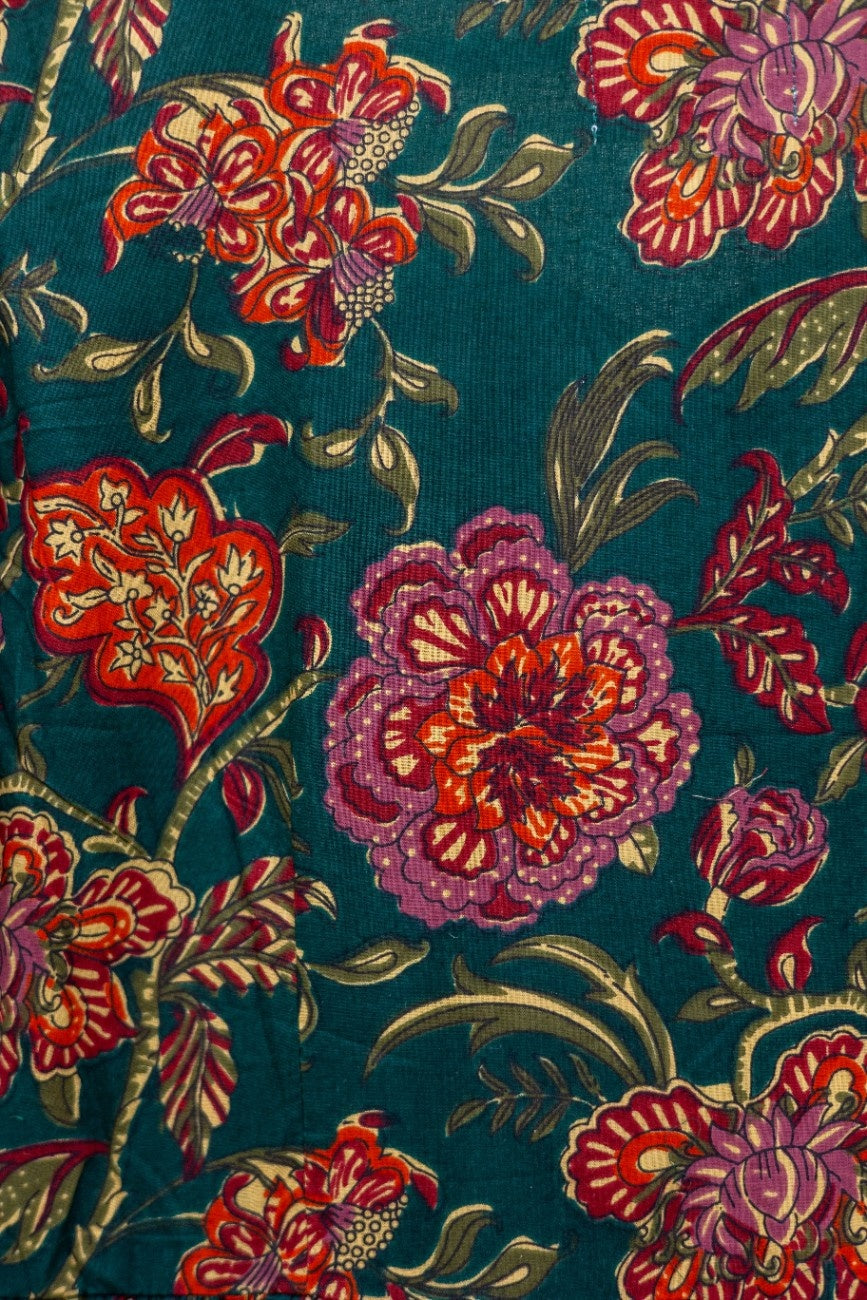 DEEP GREEN FLORAL DRESS