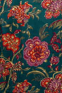 DEEP GREEN FLORAL DRESS