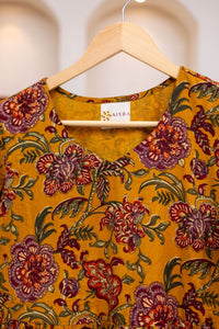MUSTARD FLORAL DRESS
