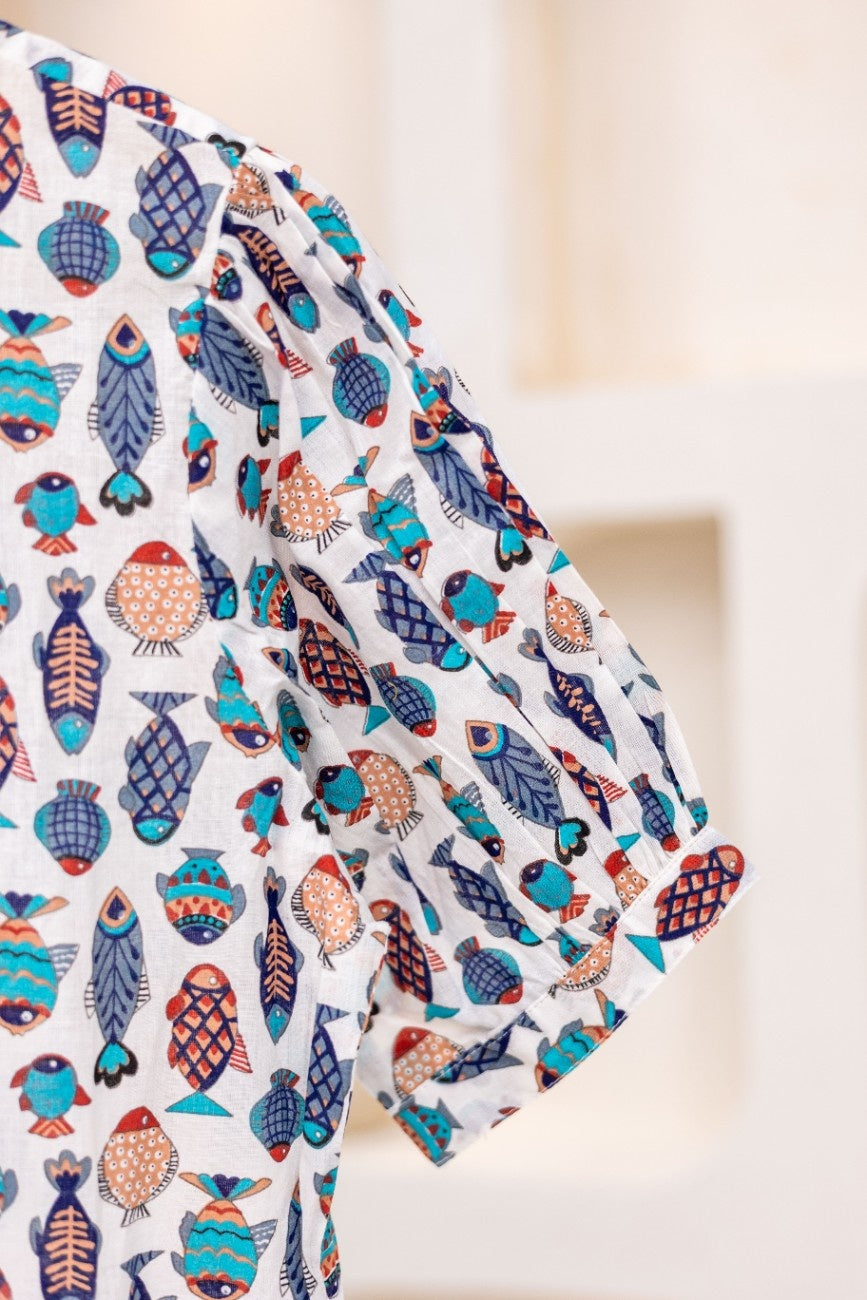 FISH PRINT DRESS