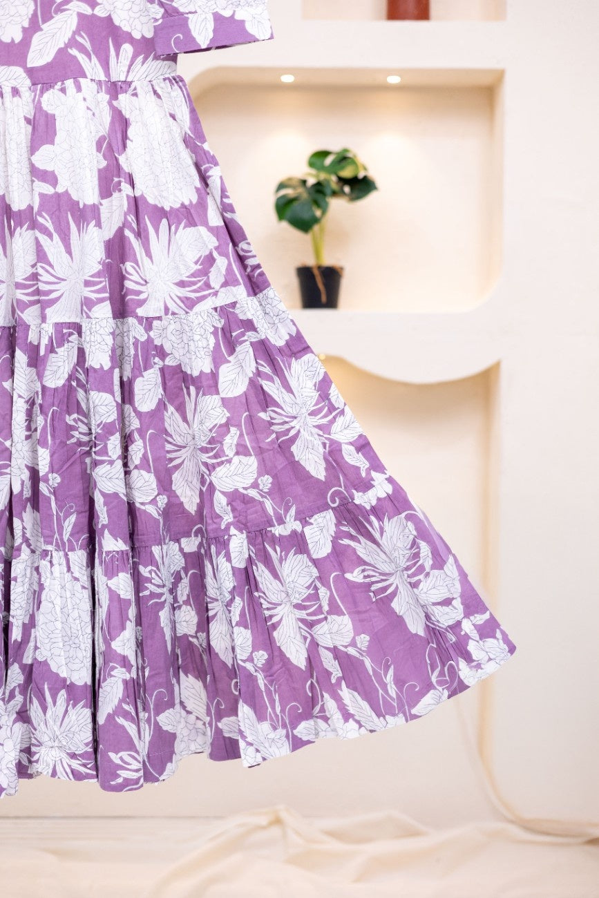 MAUVE FLORAL DRESS