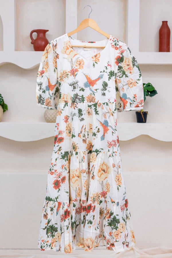 PEARL WHITE FLORAL DRESS