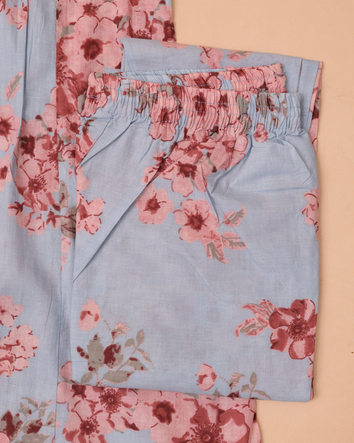 FLORAL COTTON SET BLUE