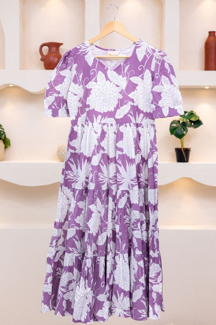 MAUVE FLORAL DRESS