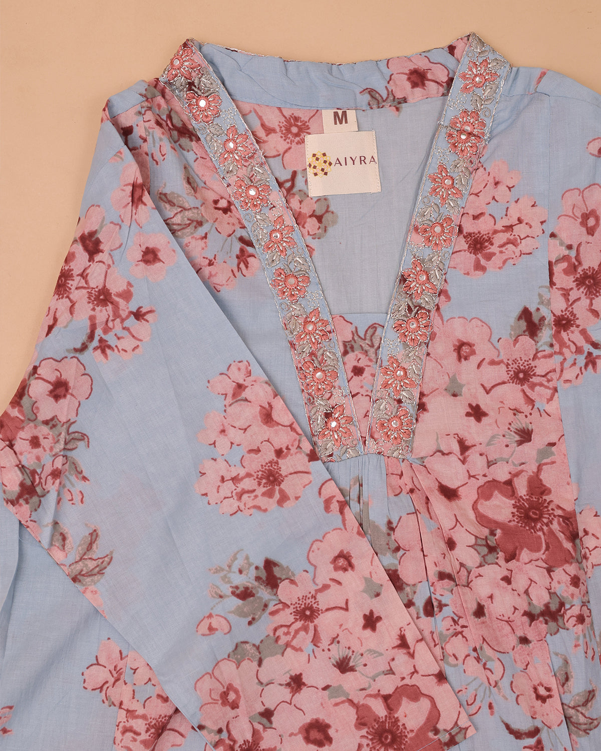 FLORAL COTTON SET BLUE