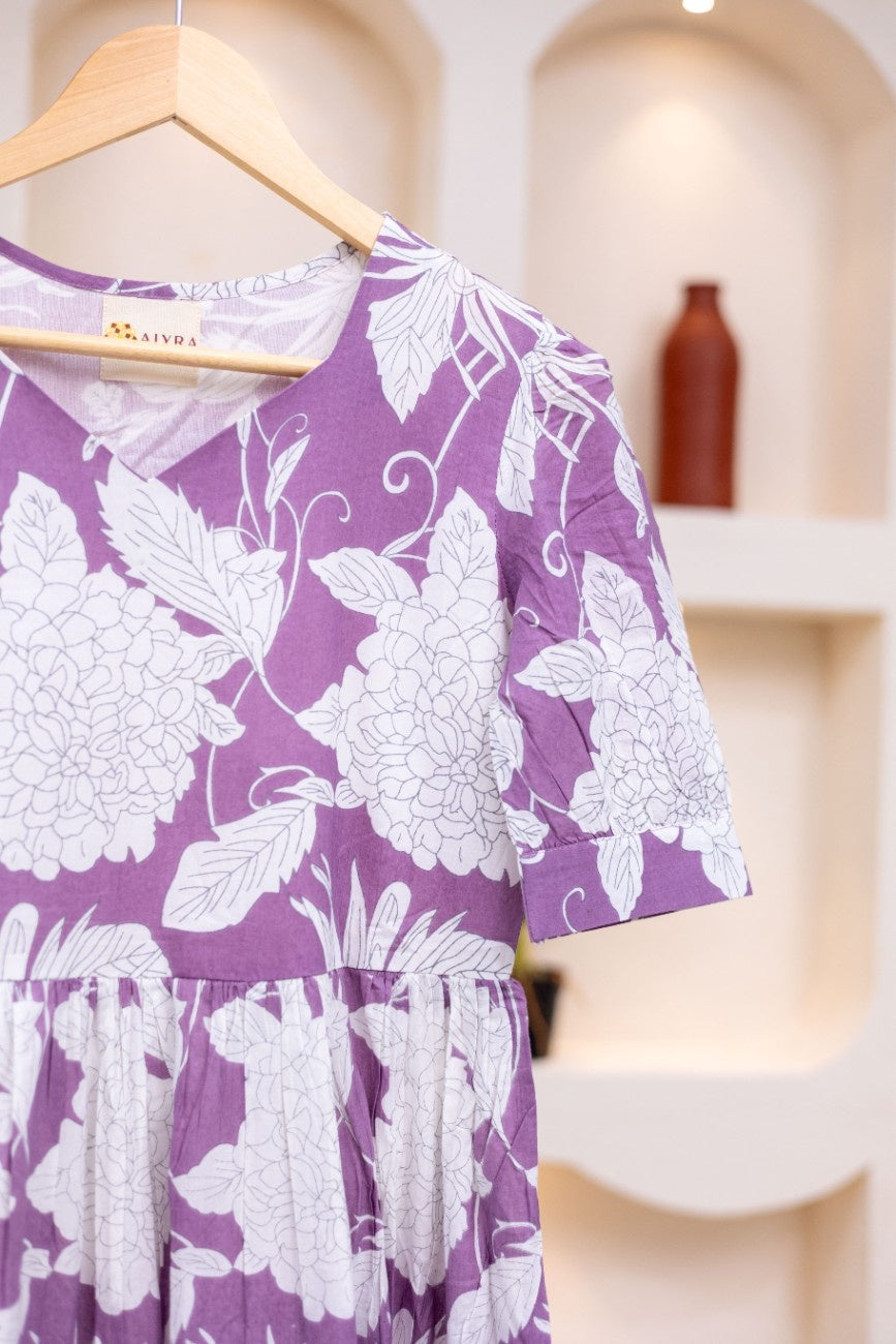 MAUVE FLORAL DRESS