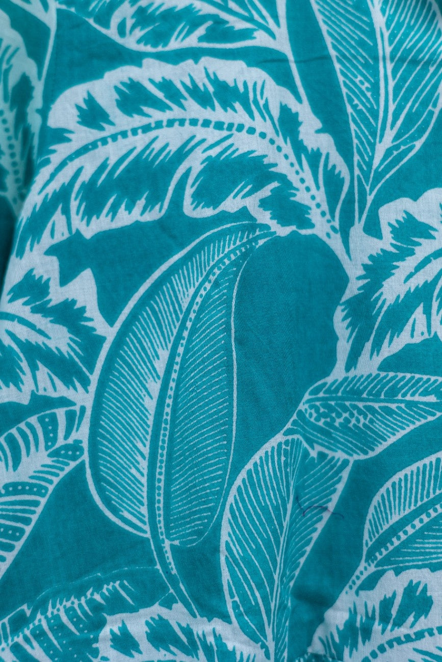 AQUA FLORAL DRESS
