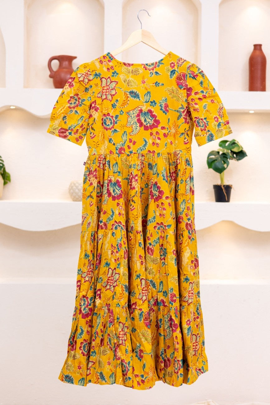 YELLOW FLORAL DRESS