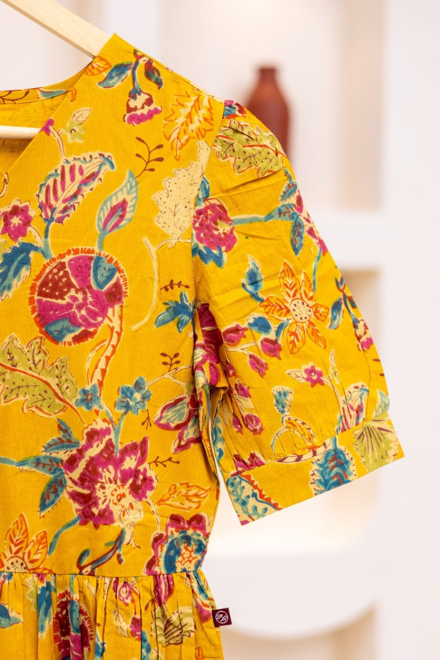 YELLOW FLORAL DRESS