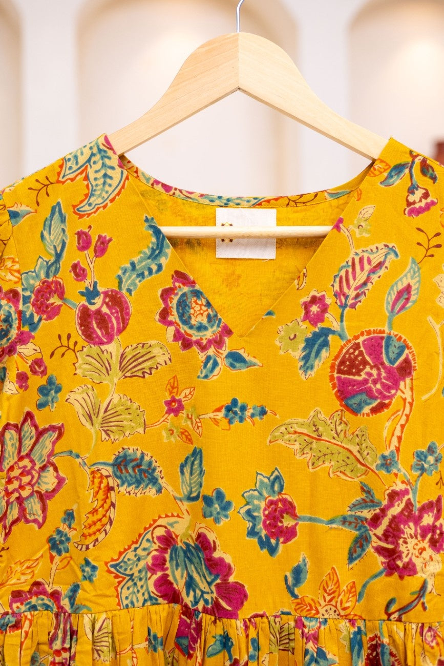 YELLOW FLORAL DRESS