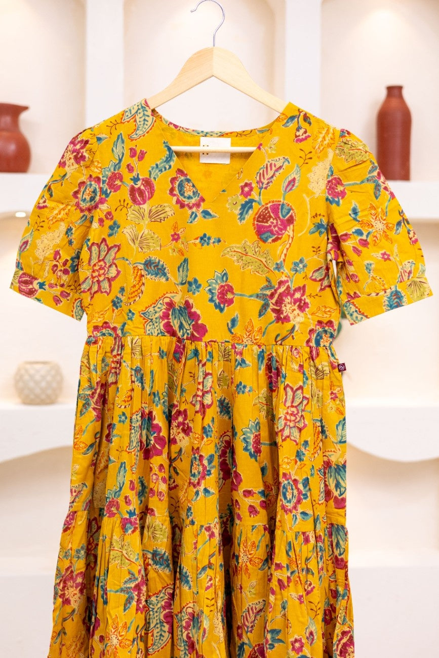 YELLOW FLORAL DRESS