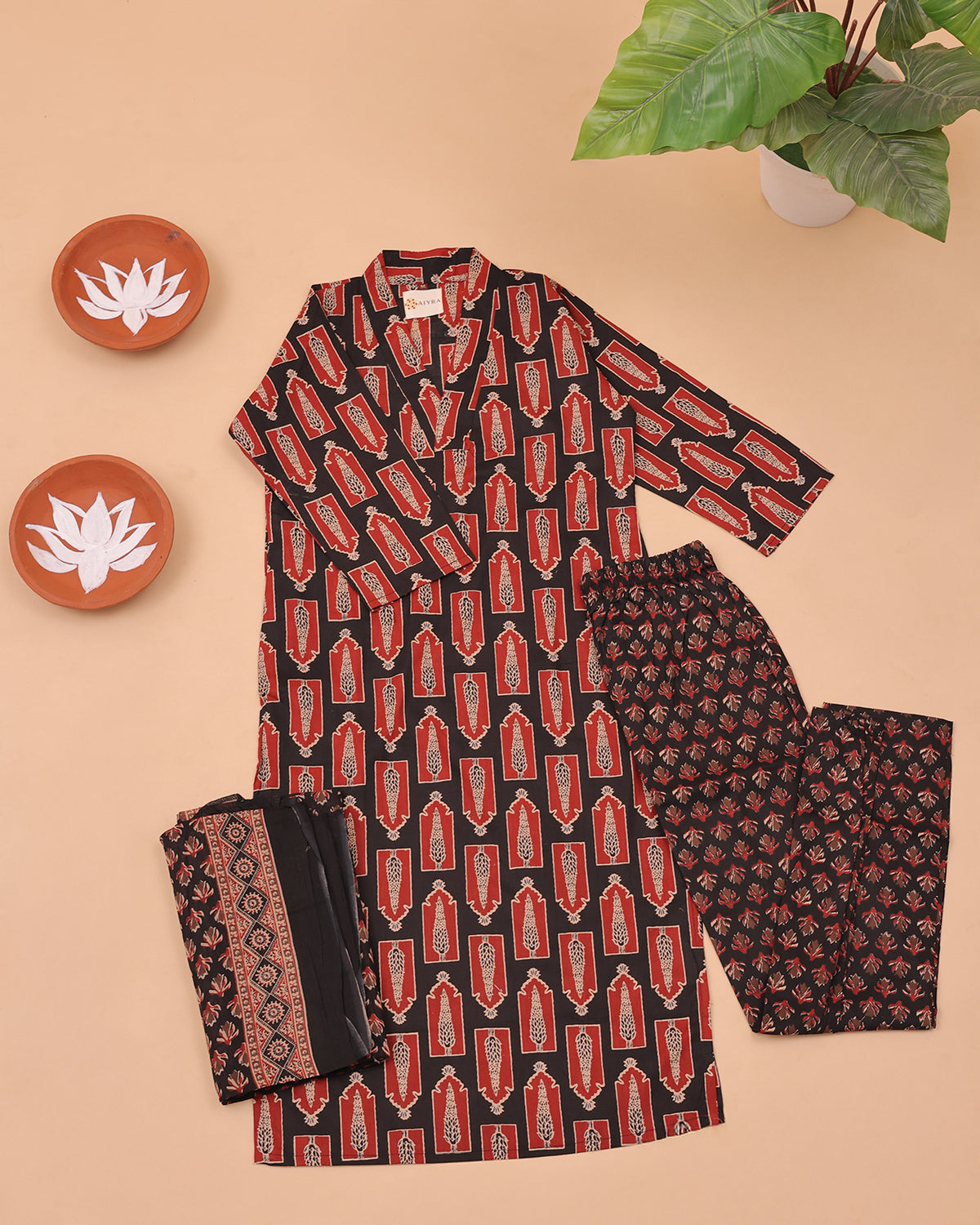COTTON CASUAL BLACK SET