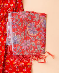 RED FLORALS SET