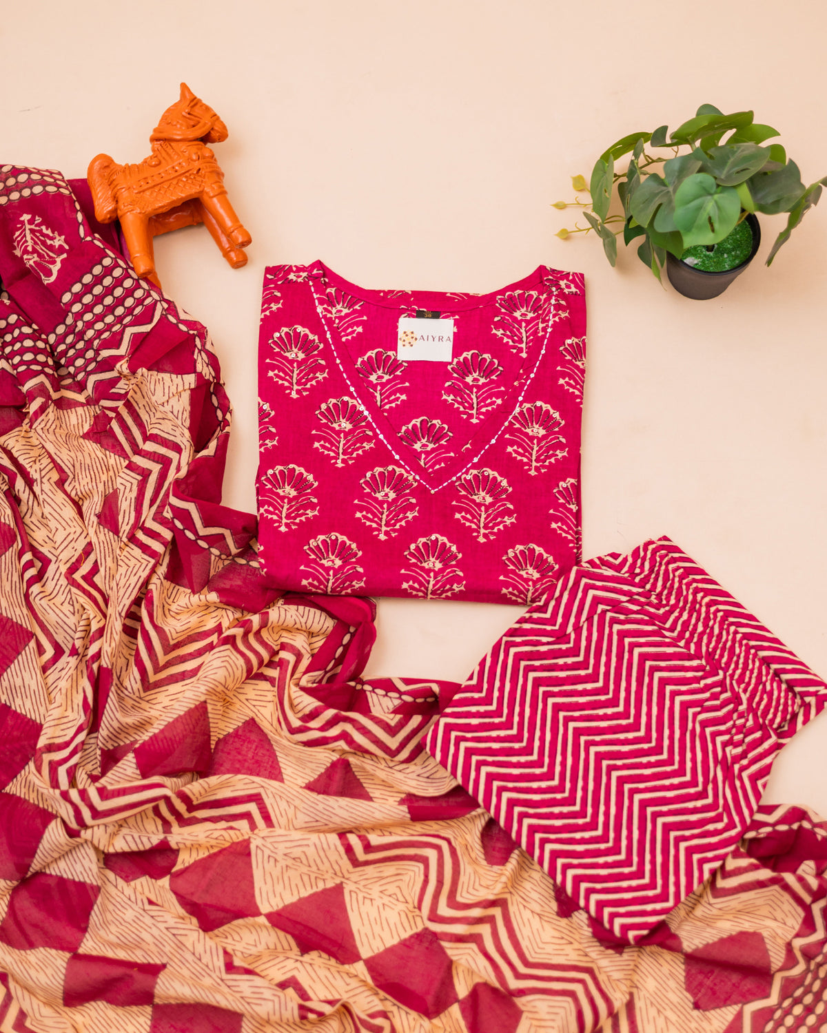 PINK CASUAL PRINTED SET