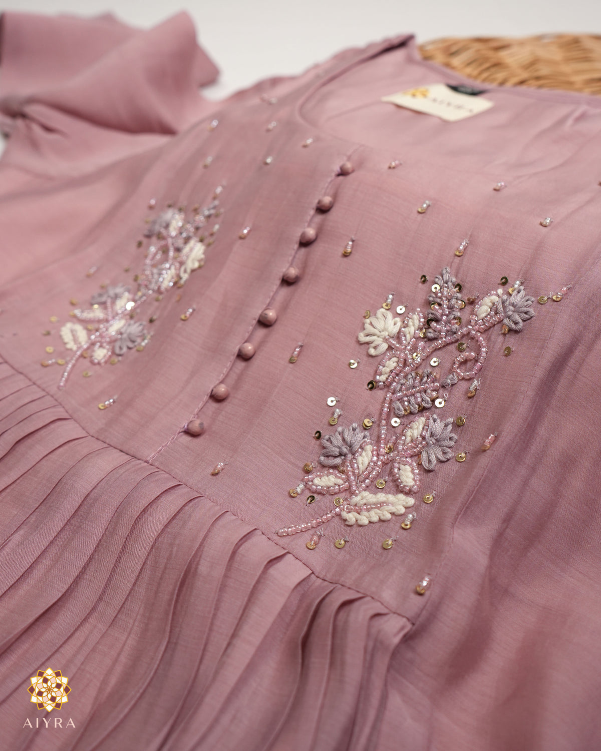 ONION PINK PLEATED SET