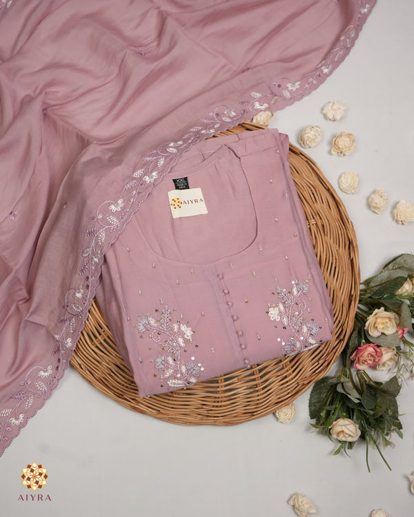 ONION PINK PLEATED SET