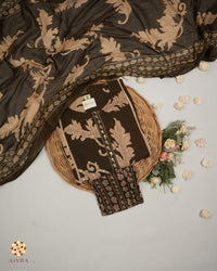 CHARCOAL BROWN FLORA SET