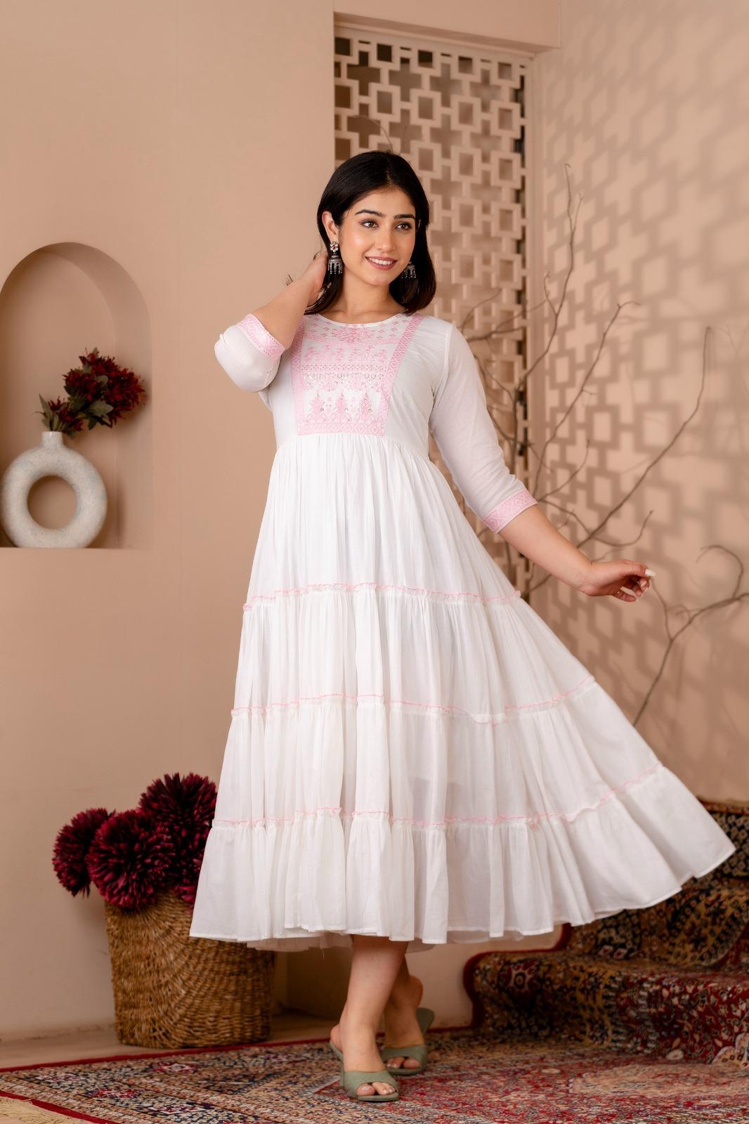 FAIRY PINK MUL COTTON DRESS