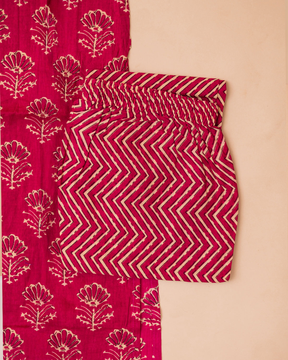PINK CASUAL PRINTED SET