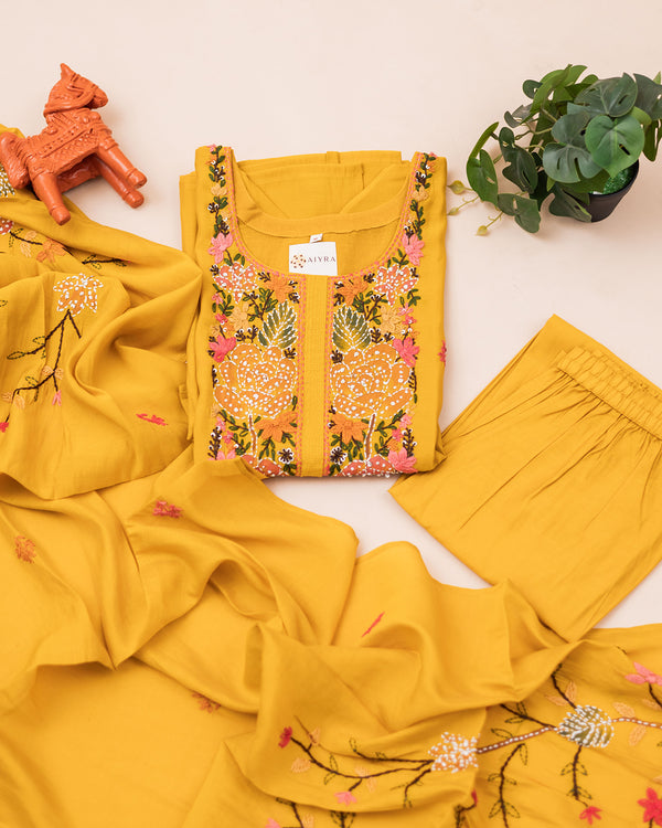 LUCKNOWI MUSTARD SET